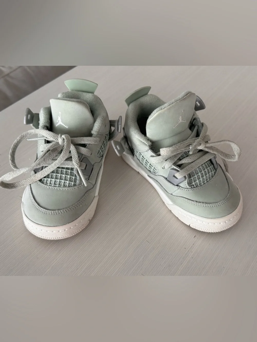 Nike Air‎ Jordan 4 Retro TD Seafoam Sage Green Toddler Size 8C Sneakers Shoes